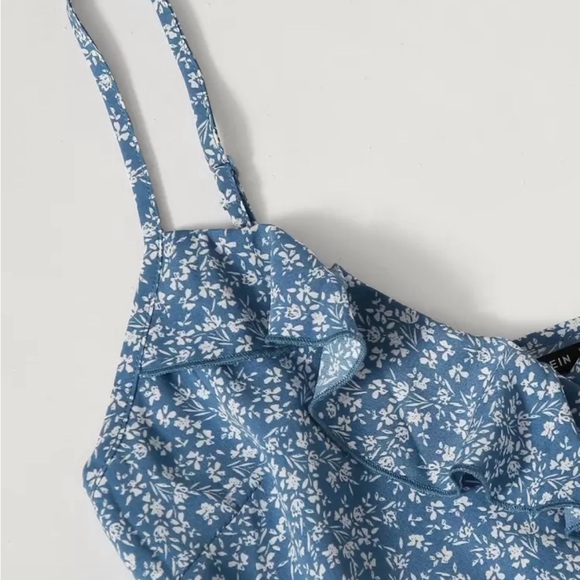 TWO SHEIN Midi Dresses. One red, one blue - Picture 5 of 6